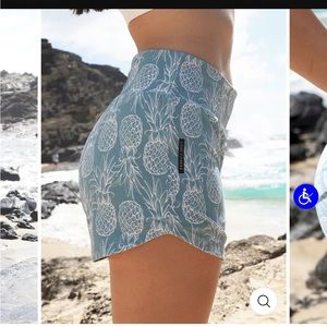 Love Fitness Apparel Dusty Blue Pineapple Runners Shorts